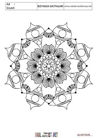 Mandala boyama sayfaları